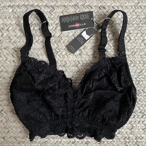 Cosabella Never Say Never Maternity Mommie Nursing Bralette - Small, Black